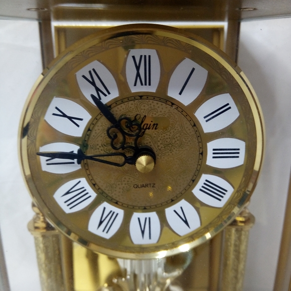Elgin Wall Decor Vintage Elgin Quartz Clock Anniversary Mantle